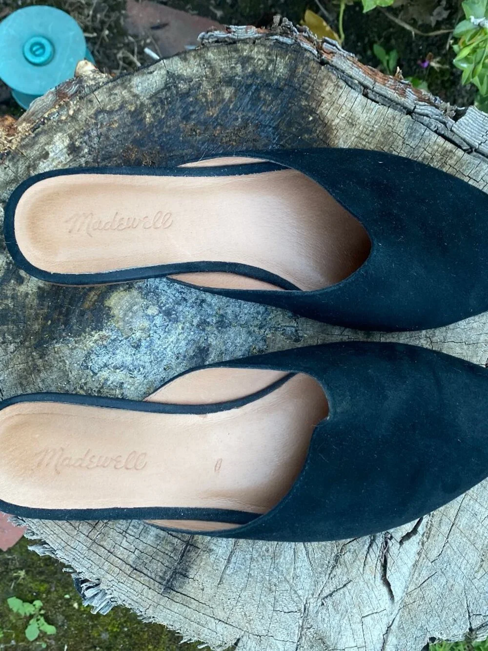 Madewell Black Suede Remi Mules Size 8.5 - Picture 5 of 6
